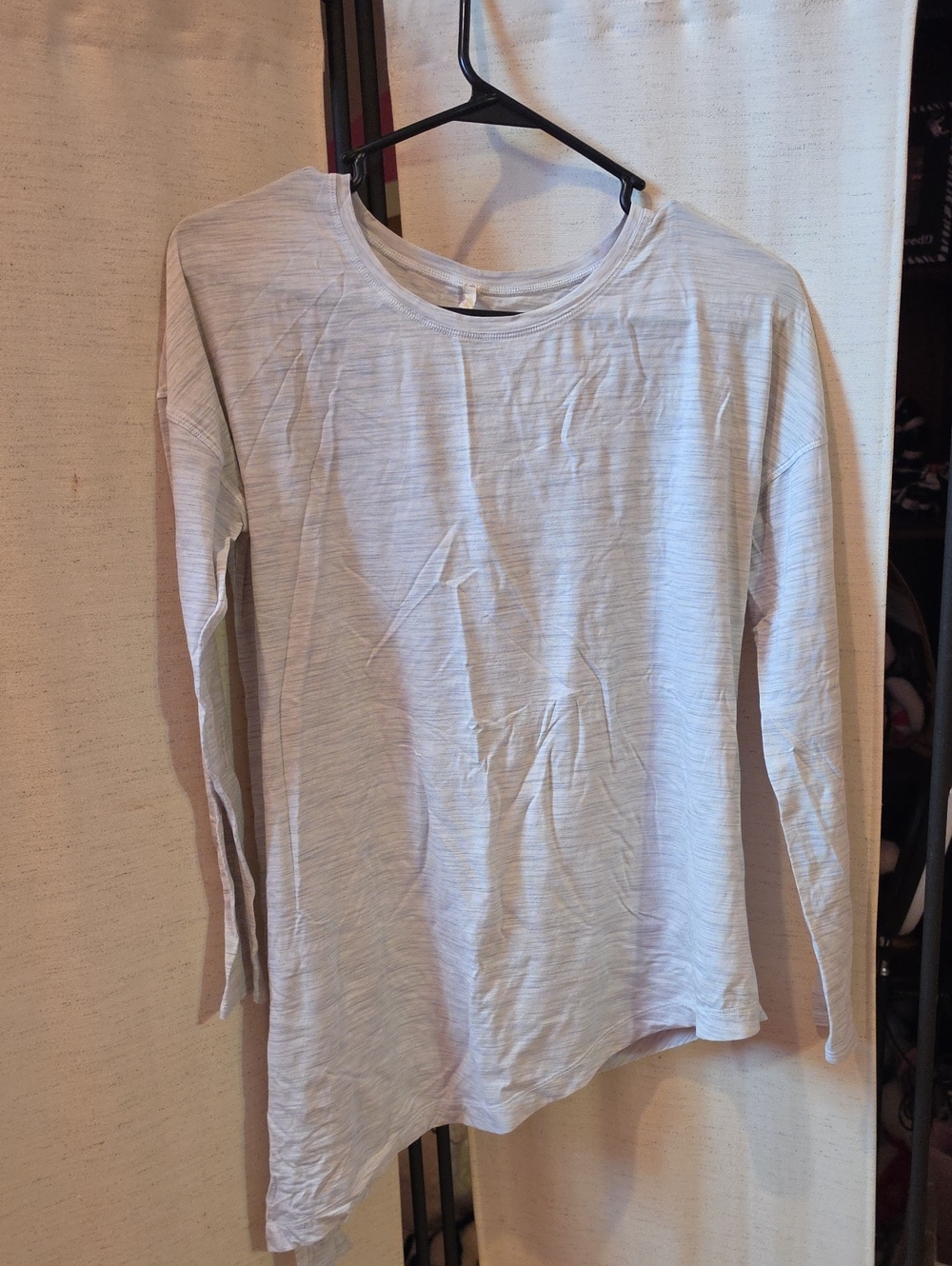 lululemon athletica Heathered Pale Blue Long Sleeve Tee